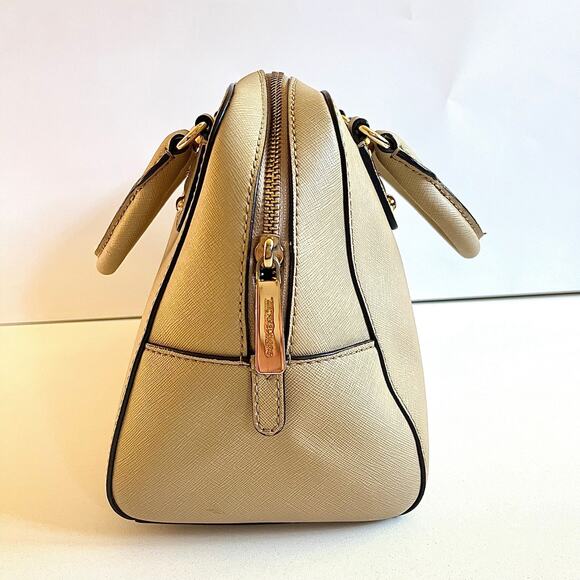 MICHAEL KORS Beige Leather Satchel Bag, Handheld - Picture 5 of 12